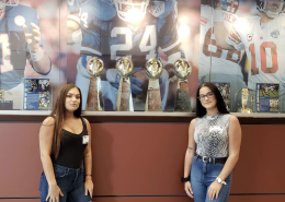 Nicole and Brianna at NY Giants HQ